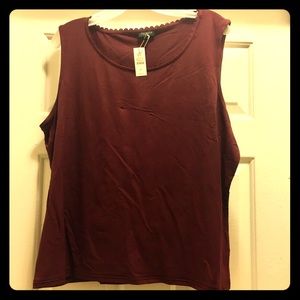 Talbots Burgundy Sleeveless Top